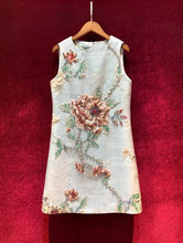 Carica l&#39;immagine nel visualizzatore di Gallery, Rose Flower Jacquard A Line Dress