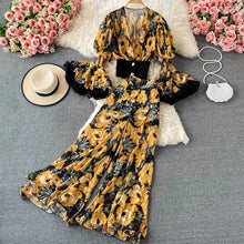 Load image into Gallery viewer, Floral Chiffon Flare Two Piece Set