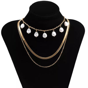 Pearl Chain Tassel Necklace