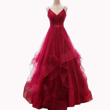 Load image into Gallery viewer, Spaghetti Ruffles Evening Gown