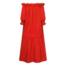 Load image into Gallery viewer, Off Shoulder Pleated Irregular SunDress