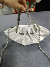 Cargar imagen en el visor de la galería, Designer Chain Ruched Pouch Bag