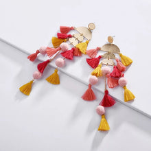 Load image into Gallery viewer, Bohemia Tassels Long Drop Earring