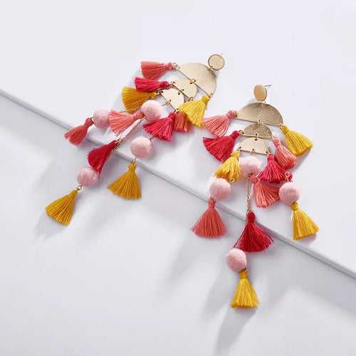 Bohemia Tassels Long Drop Earring