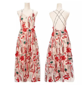 Flower Embroidery Dress