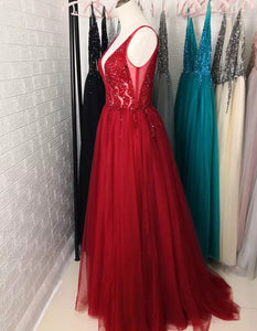 Beading Crystal High Splits Gown