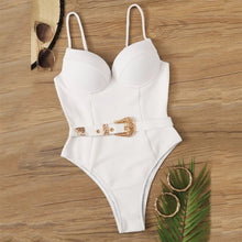 Carica l&#39;immagine nel visualizzatore di Gallery, Belted Push Up Swimwear