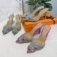 Load image into Gallery viewer, Rhinestone Transparent Pumps
