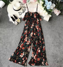 Load image into Gallery viewer, Floral Ruffled Jumpsuits