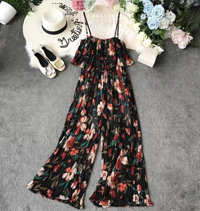 Floral Ruffled Jumpsuits