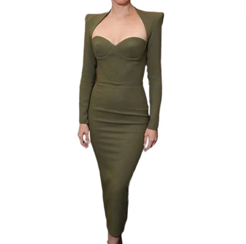 Zipper Back Slim Bandage Dress