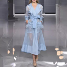 Load image into Gallery viewer, Long Trench Organza Autumn Dress