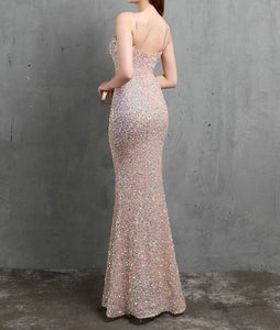 Sequin Fitted Mermaid Gown