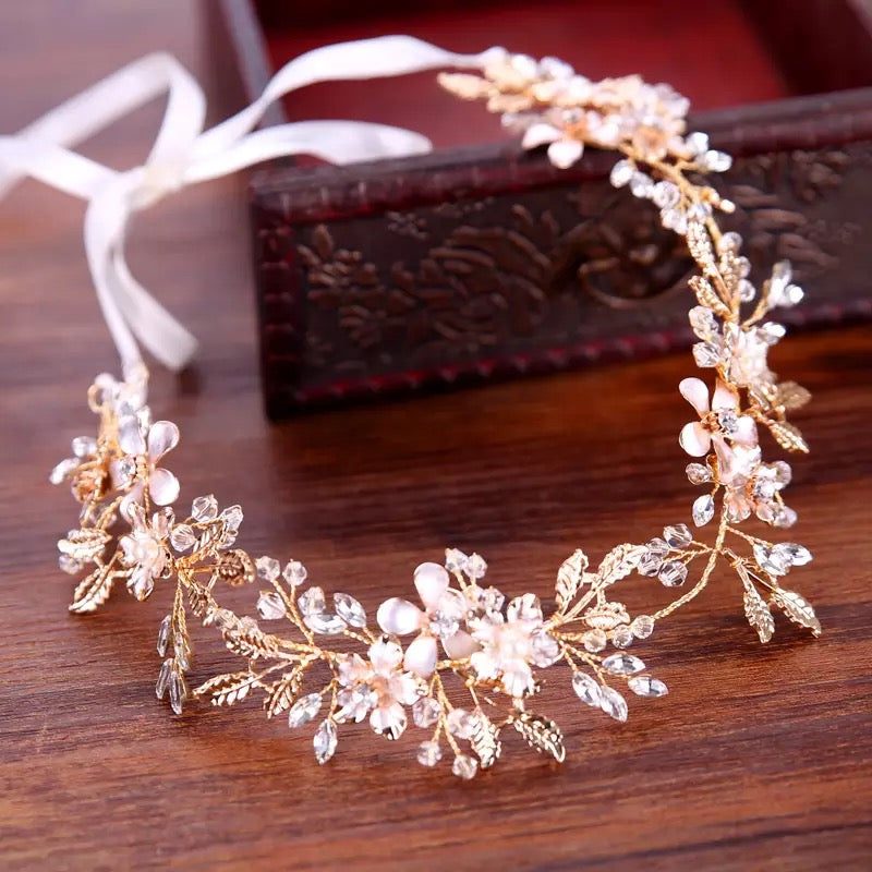 Flower Rhinestone Wedding Headband