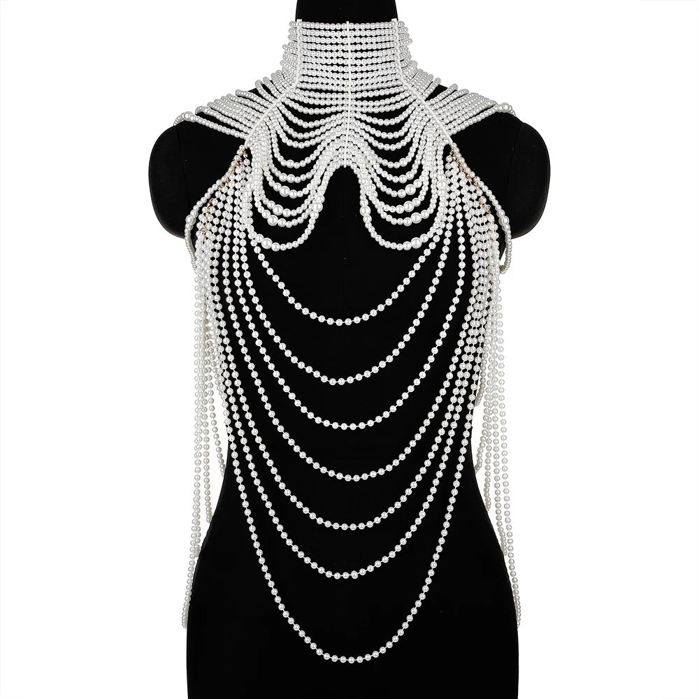 Imitation Pearl Body Chain Jewellery