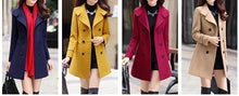 Carregar imagem no visualizador da galeria, Wool Blend Warm Long Coat