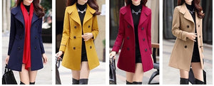 Wool Blend Warm Long Coat