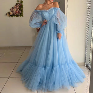 Custom made Blue/Pink Long Evening Gowns / Prom Dress