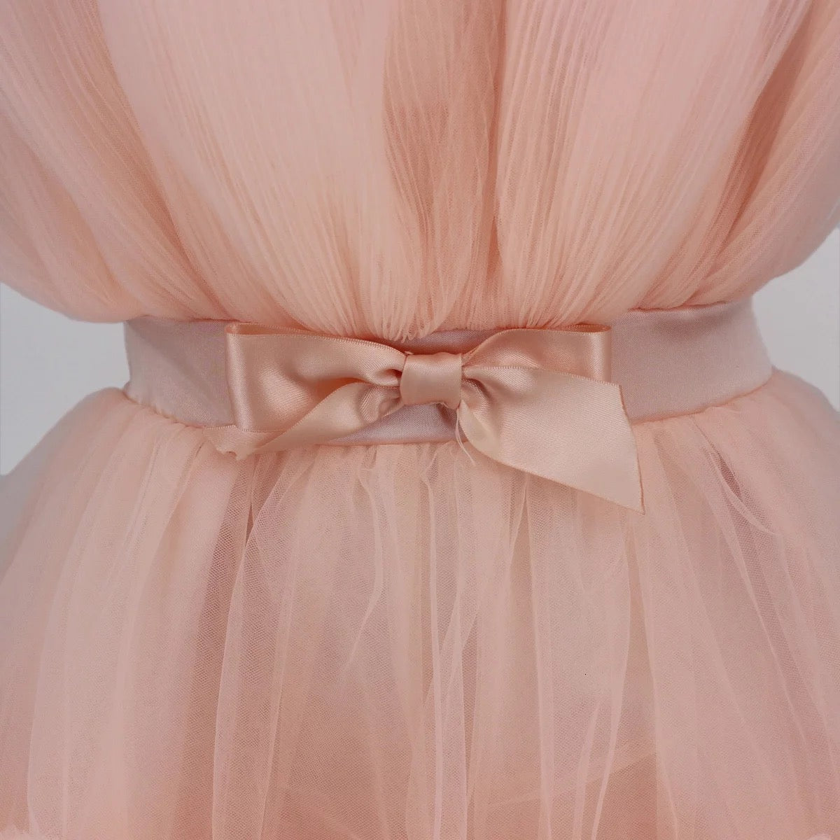 Strapless Tulle Layers Mini Mesh Dress