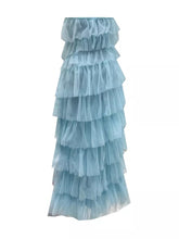 Carica l&#39;immagine nel visualizzatore di Gallery, Tulle Halter Tiered Pleated Layered Dress