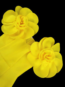 Yellow Flower Wedding Guest Dress
