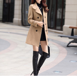 Wool Blend Warm Long Coat