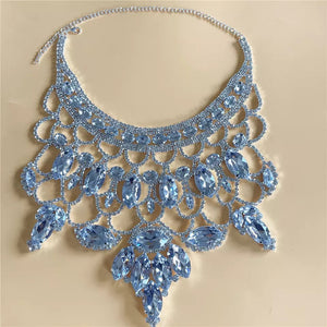 Crystal Water Drops Rhinestone Necklace