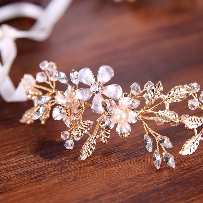 Flower Rhinestone Wedding Headband