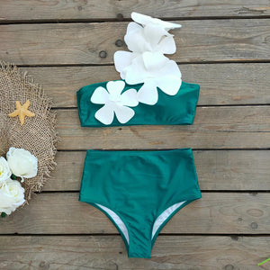 Flower Bandeau Bikini Set