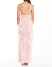 Load image into Gallery viewer, Tulle Halter Tiered Pleated Layered Dress