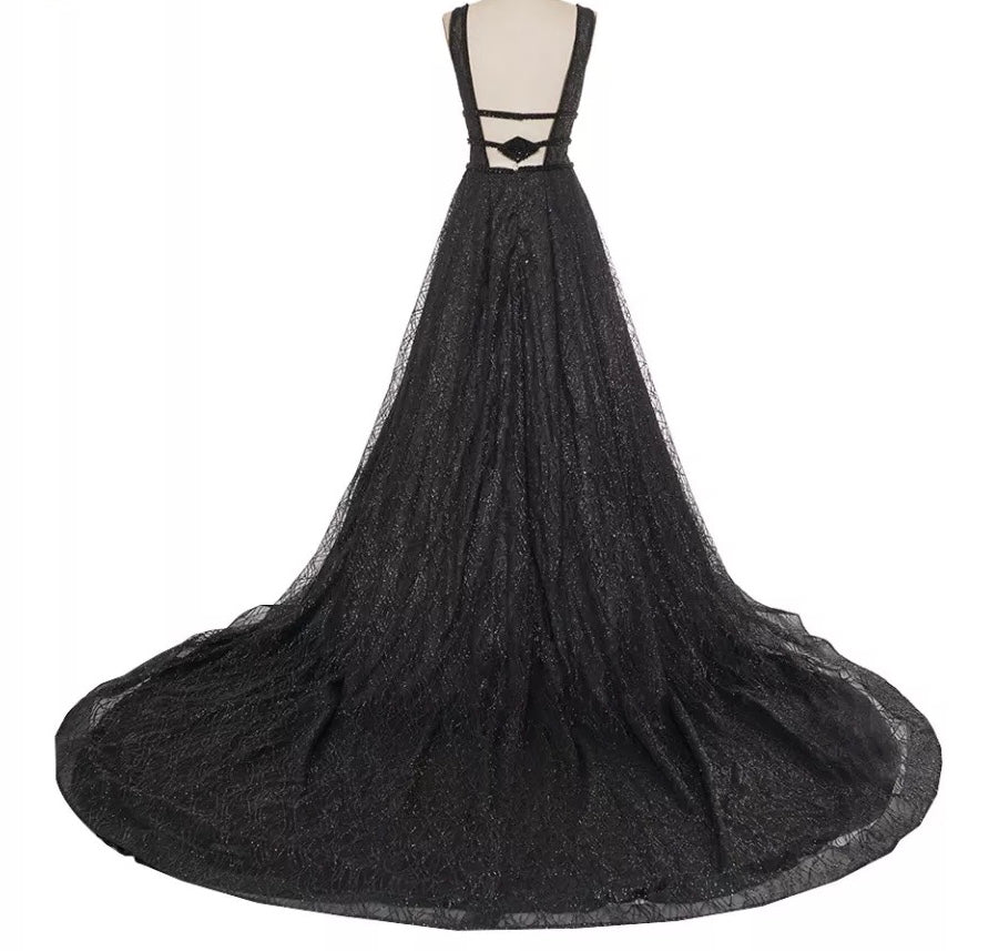 Sparkle Elegant Evening Trail Dress