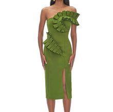 Load image into Gallery viewer, Ruffles Bodycon Bandages Dress