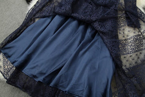 Retro-style Blue Lace Dress