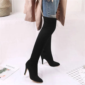 Thigh high Stretch Stiletto Boots