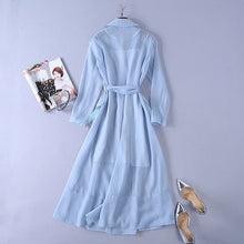 Load image into Gallery viewer, Long Trench Organza Autumn Dress