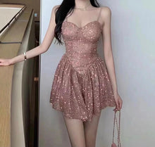 Load image into Gallery viewer, Sweet Glitter Mini Dress