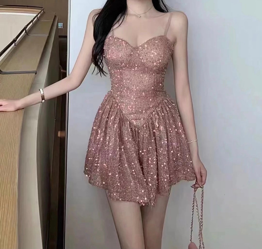 Sweet Glitter Mini Dress