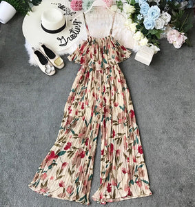 Floral Ruffled Jumpsuits
