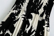 Carica l&#39;immagine nel visualizzatore di Gallery, Vintage Bow Printed Linen Midi Dress