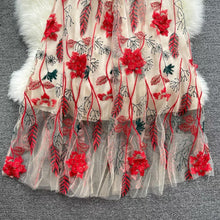 Load image into Gallery viewer, Flower Embroidery Dress