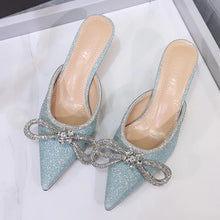 Charger l&#39;image dans la galerie, Pointed Bowknot Rhinestone Slip-on