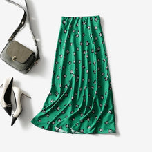 Load image into Gallery viewer, Green Floral Slim Midi Skirt