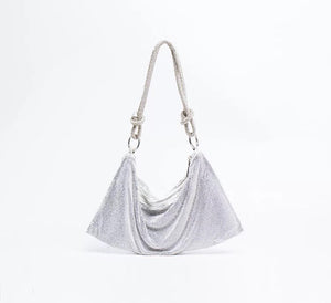 Silver  Rhinestones Crystal Diamonds Bag