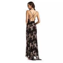 Load image into Gallery viewer, Sequin Halter Evening Dress