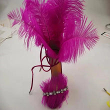 Cargar imagen en el visor de la galería, Crystal Tassels Feather Sandals