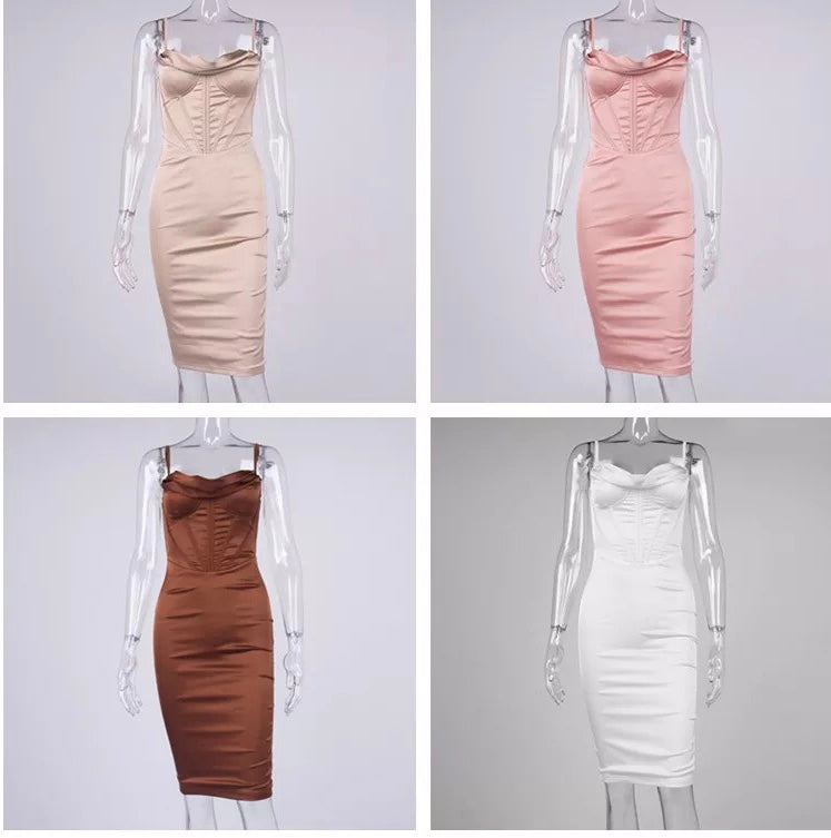 Corset Spaghetti Strap Slim Dress