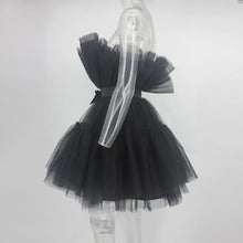 Cargar imagen en el visor de la galería, Strapless Tulle Layers Mini Mesh Dress