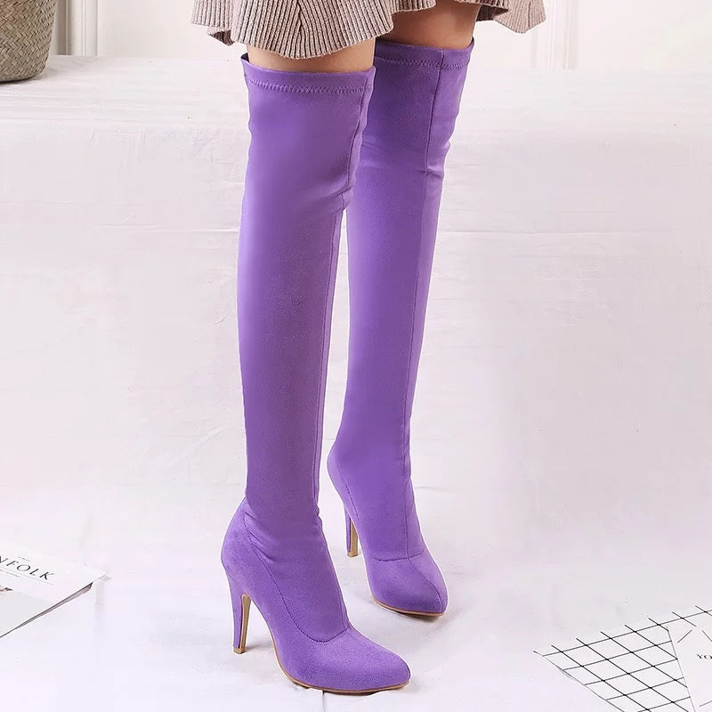 Thigh high Stretch Stiletto Boots