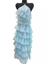 Load image into Gallery viewer, Tulle Halter Tiered Pleated Layered Dress