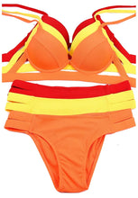 Cargar imagen en el visor de la galería, Push Up Ribbed Bikini Set